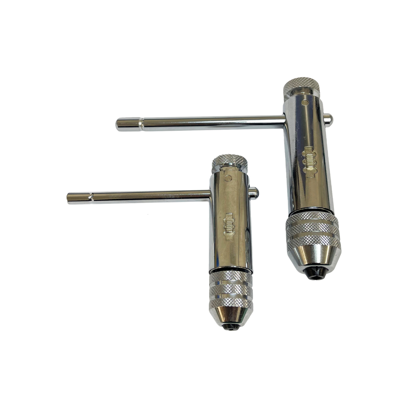 2PC RATCHET TAP WRENCH REVERSIBLE FOR TAPS 5/32"" - 1/2"" CHROME FINISH RDGTOOLS