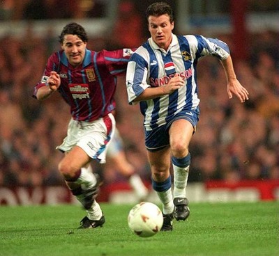 Dean Saunders Of Aston Villa Chases After Andy Sinton Of Sheffield- Old Photo