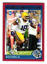 2024 Score Red Rookies Mekhi Wingo #372 (RC) Detroit Lions