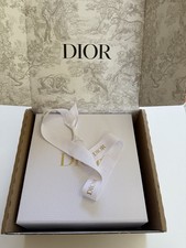 DIOR Gift Box, Ribbon, a Gift Pouch, Tissue Paper - Genuine 9x9x4 inch 