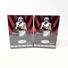 SAGE 2025 High Series Football Trading Cards - 2x Sealed Blaster Boxes (Bin45)
