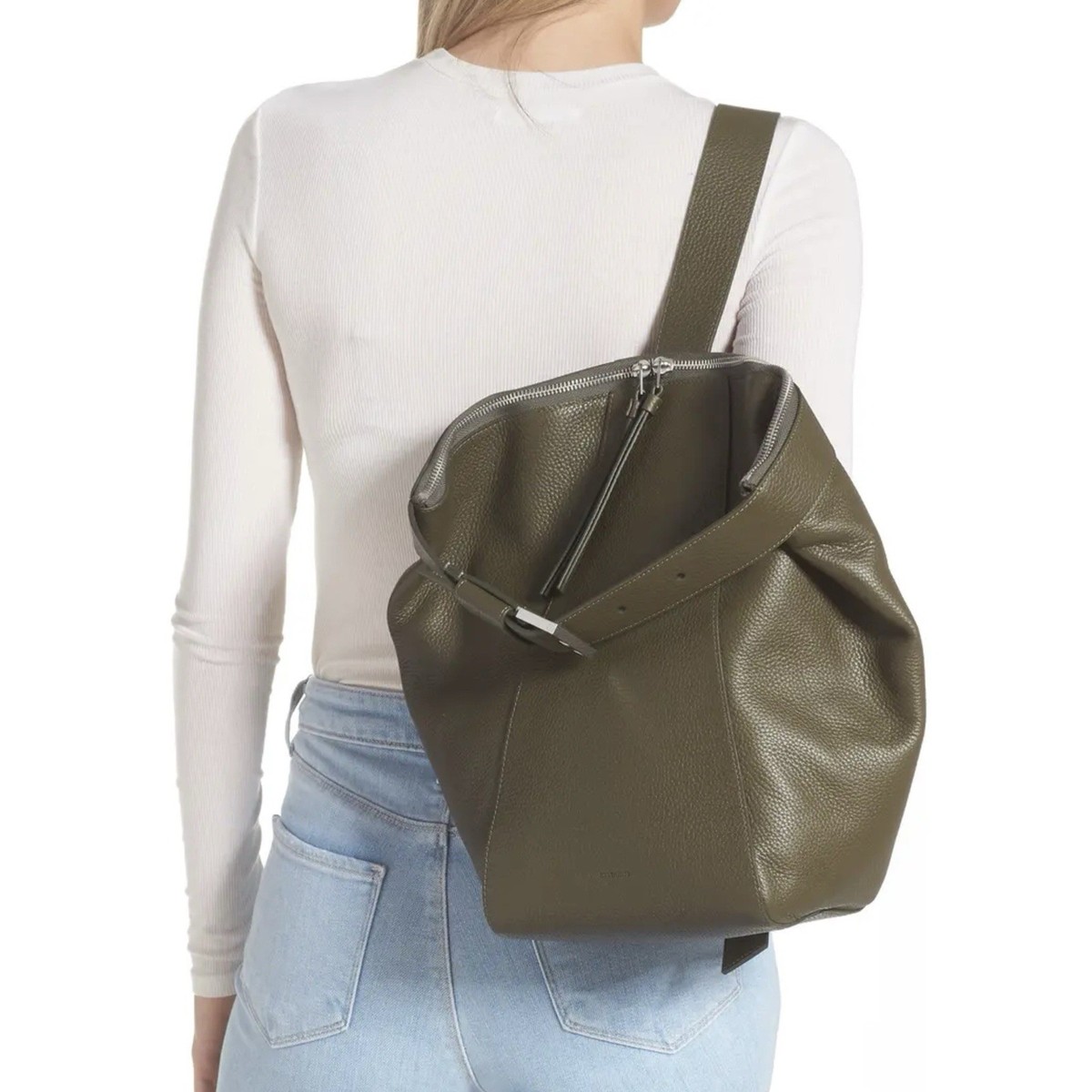 anouck sling leather backpack ALLSAINTS Anouck Leather Sling Bag Backpack Olive Green Crossbody Boho All  Saint