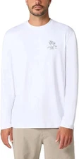 Hang Ten Men's Long Sleeve Sun Tee, White, sz Large