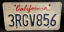 USA Kennzeichen, California, Licence plate
