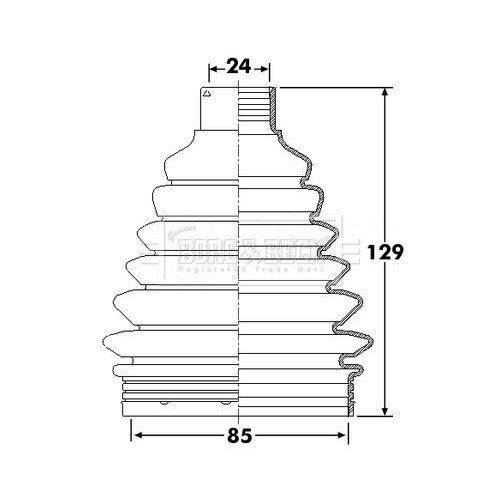 BORG & BECK Bellow Kit, drive shaft BCB6246