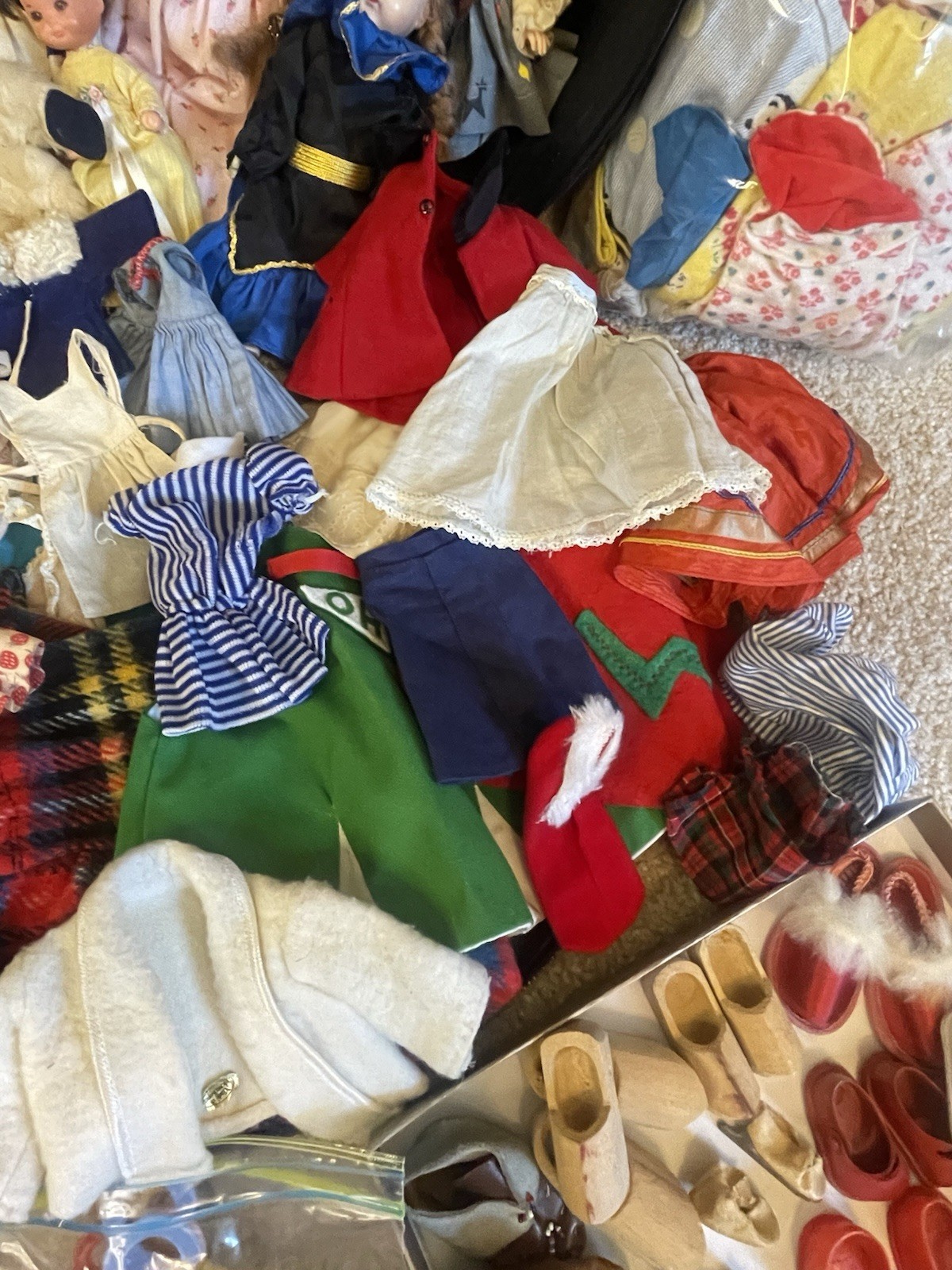 Large Mixed Lot Vintage 60’s-80’s Doll Clothes For  Vogue, Barbie And Other