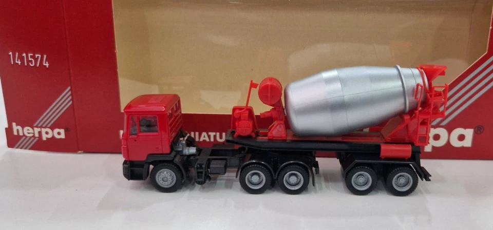 Herpa 142908 MAN F2000 autotreno cisterna neutro bianco/grigio 1:87 OVP - Immagine 2 di 3