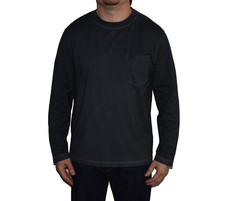 AUTH BURBERRY LONDON MEN'S LONG SLEEVE POCKET LOGO T-SHIRT TEE SIZE L P2P 22.3"