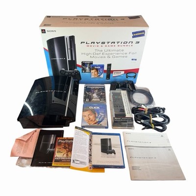 RARE Blockbuster X PlayStation 3 Movie & Game Bundle CECHL01 Fat Console