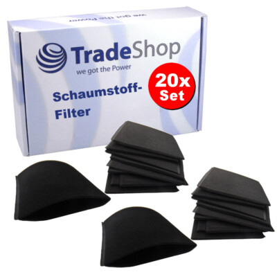 20x Schaumfilter Staubsaugerfilter für Einhell RT-VC 1525 SA RT-VC 1600 E