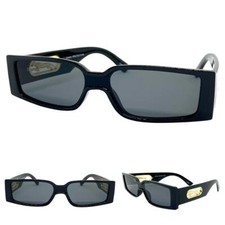 Futuristic Modern Contemporary Retro Party Club Rave DJ SUN GLASSES Black Frame