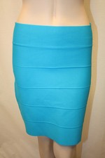 NEW BCBGMAXAZRIA CYAN SIMONE TEXTURED POWER SKIRT LHL3B707/B406A SIZE XS