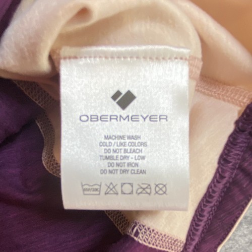 Obermeyer Cora Fleece Hoodie Purple Peach Marled Teen Girl's Large 14-16 - Picture 6 of 16