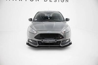 Street Pro Front Ansatz Flaps FüR Ford Focus ST Mk3 Facelift Schwarz Schwert
