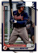 LOT OF 20 2024 BOWMAN 1ST BASE PAPER PROSPECT BP39 DIEGO BENITEZ  BRAVES RC