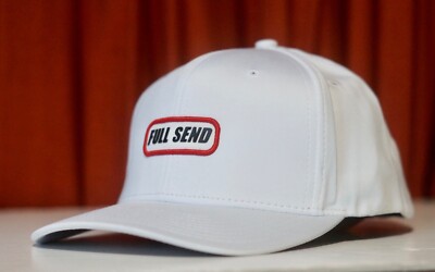 NEW FULL SEND Curved Hat White Patch Snapback Adjustable RHTNBR-63