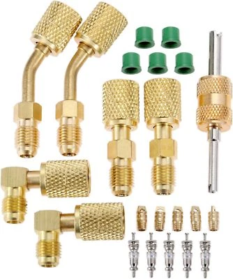 AUPOKO R410a Hvac Mini Split Adapter Kit With Angled And Straight Fittings