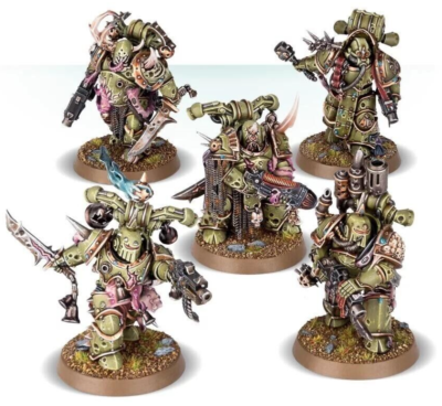 5x PLAGUE MARINES Death Guard KNOW NO FEAR *NOS* Warhammer 40k