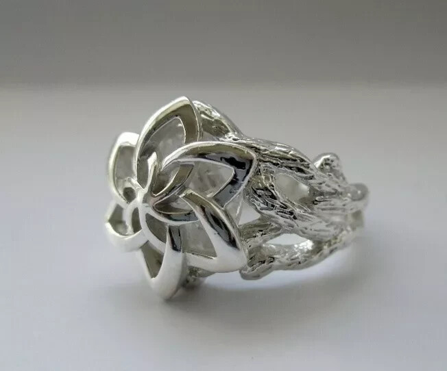 Designer silver ring with stone solid 925 silver … - image 7