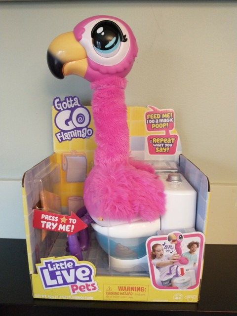 LITTLE LIVE PETS 26222 Gotta Go Flamingo Singing Wiggling and Pooping Plush Toy for sale online 