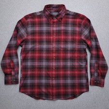 Pendleton Mason Flannel Shirt Large Red Plaid Button Up Cotton Mens