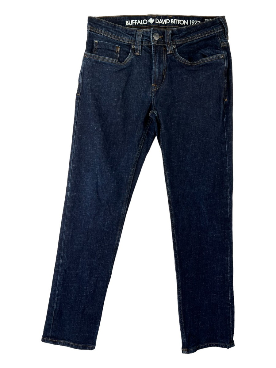 Buffalo David Biton 1972 Men Sz 32 x 30 Jeans Blue EVAN-X Slim Straight  Stretch