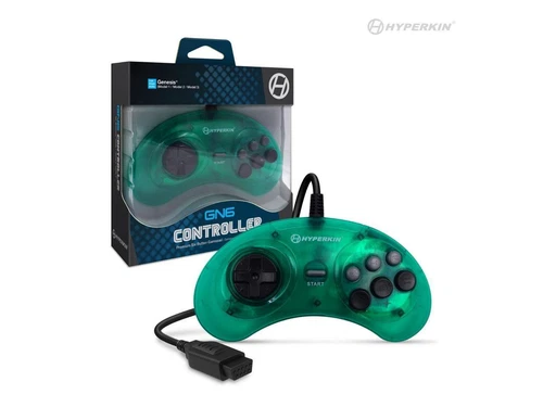 Hyperkin M07016-MG "GN6" Premium Controller For Genesis® (Mermaid Green)