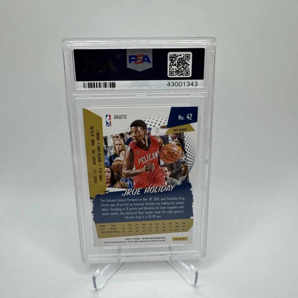 Jrue Holiday 2016-17 Panini Revolution #42 Galactic SP PSA 10 - Image 2 of 2