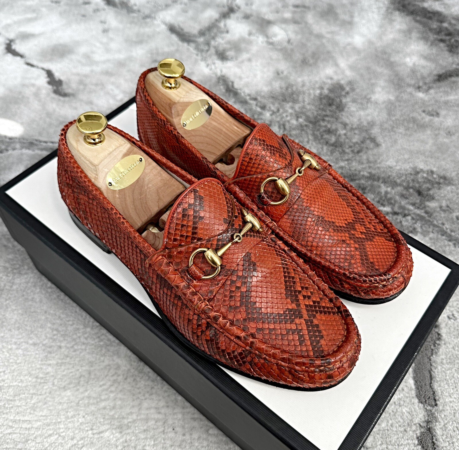 Authentic Gucci 1953 Python Leather Mens Horsebit… - image 2
