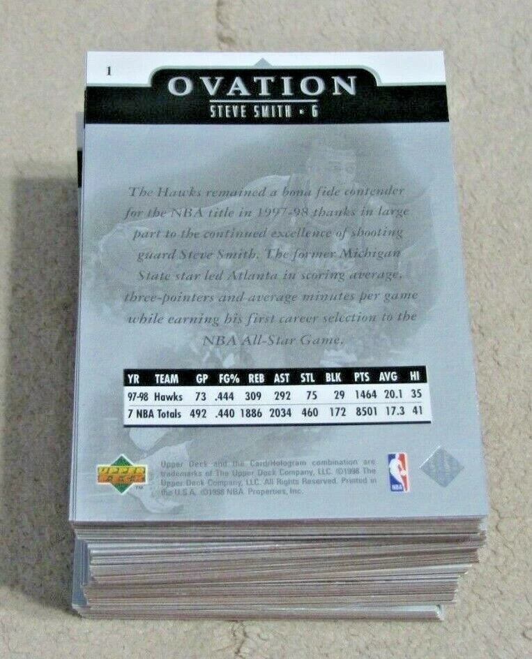 1998-99 Upper Deck Ovation Basketball (Pick Choose Complete) Low Price Free Ship - Image 2 of 2