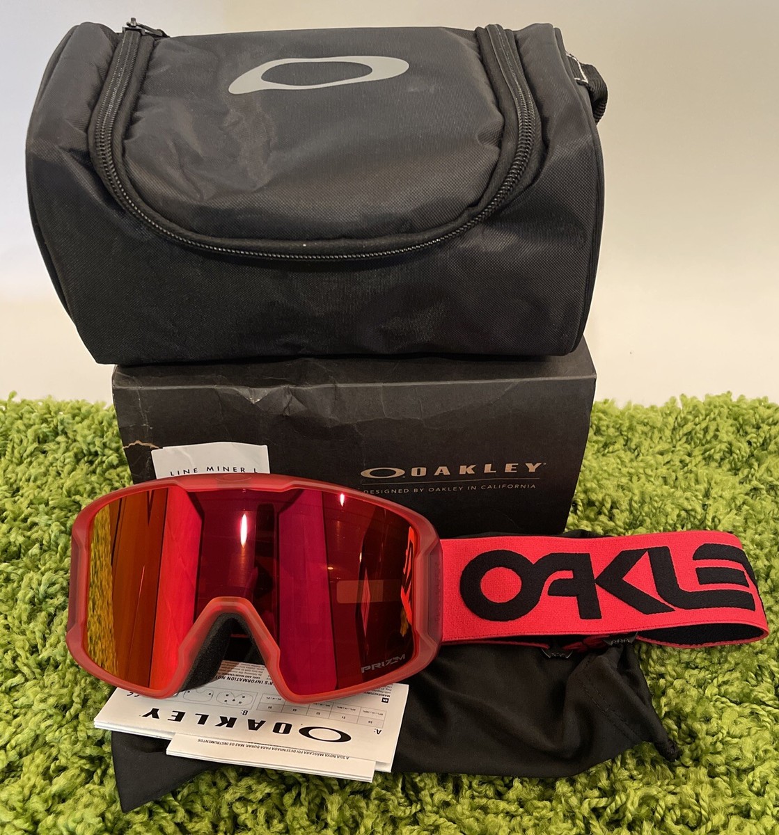 Brand New OAKLEY Line Miner L Snow Goggles Redline Prizm Brand New OAKLEY Line Miner L Snow Goggles Redline Prizm