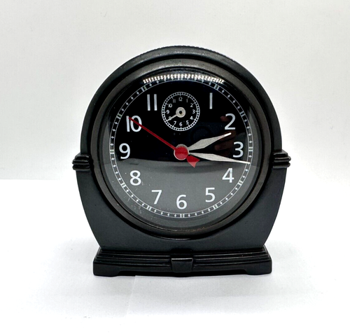 Pottery Barn Alarm Clock Tucker Art Deco Bedside Tabletop Metal Housing