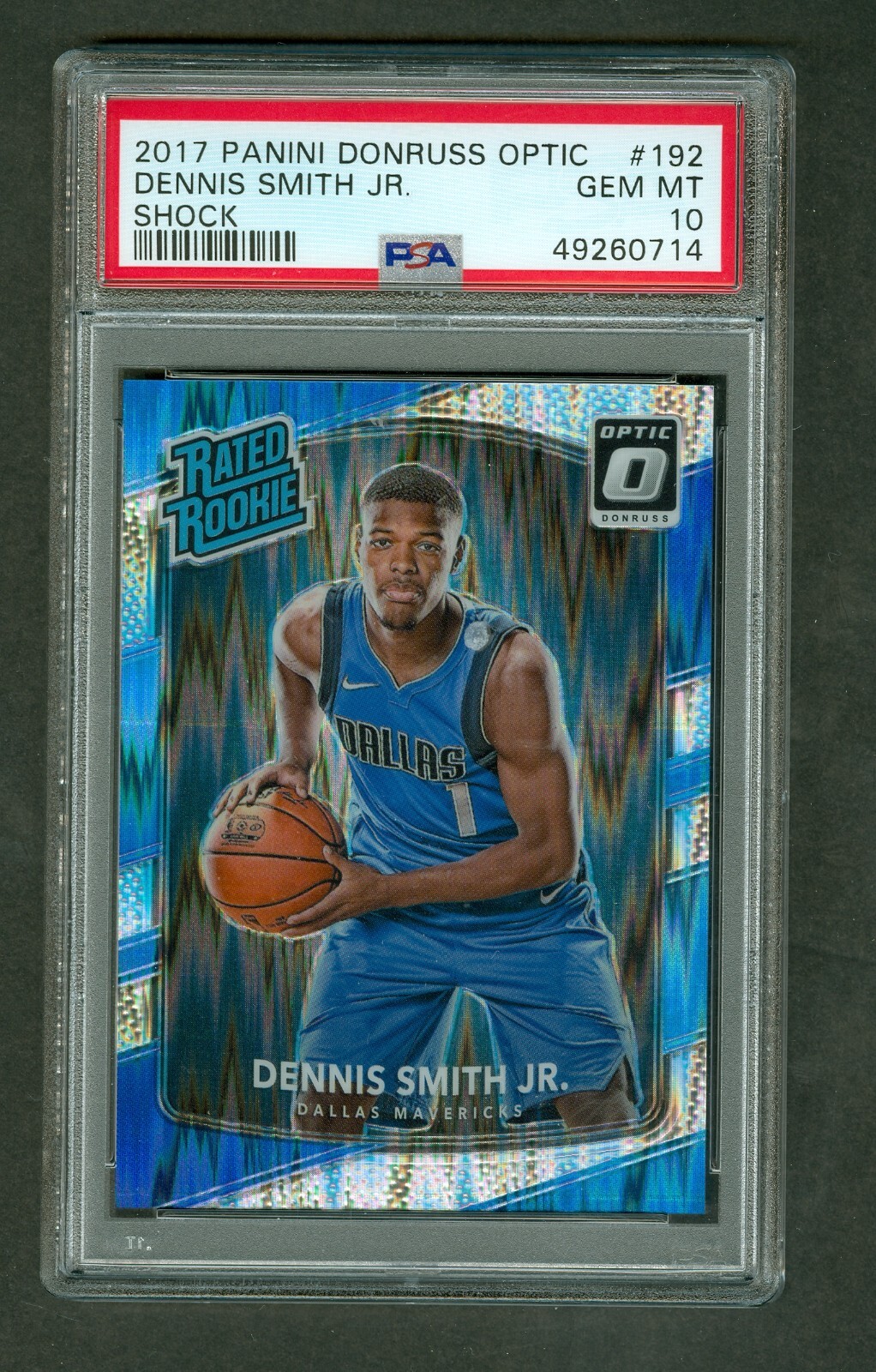Dennis Smith Jr 2017 Panini Donruss Optic Shock Card #192 PSA 10 GEM MINT
