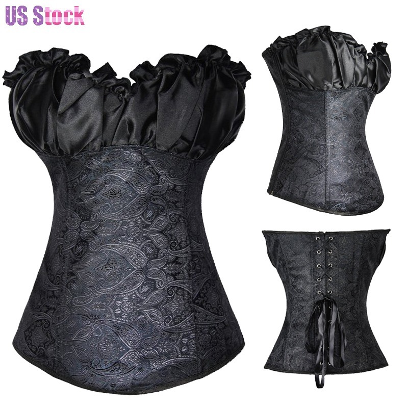 Corset Tops For Women Plus Size Black Underbust Corset With 28 - Foto 6