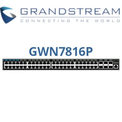 Grandstream GWN7816P 48-Port Layer 3 Managed Network PoE Switch Enterprise 6 SFP