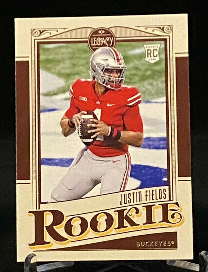 2021 Panini Legacy Rookie Card #142 Justin Fields Ohio State Buckeyes