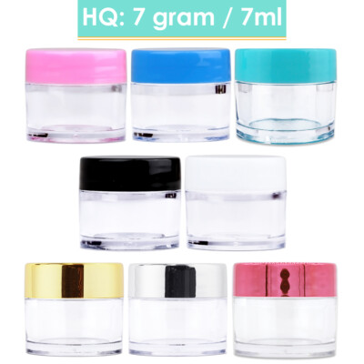 Beauticom 7g/7ml Thick Double-Wall Leak-Proof Acrylic Plastic Sample Jars