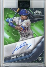 2023 TOPPS CHROME BLACK MARK VIENTOS ROOKIE GREEN REFRACTOR AUTO RC METS