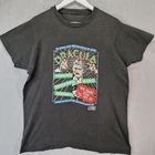 Vintage 1989 Dracula Horror Movie T Shirt Mens Medium Black MTI Bela Lugosi Tee