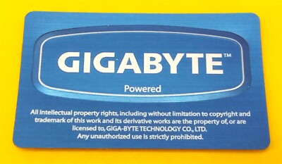 ⭐️⭐️⭐️⭐️⭐️ Gigabyte Powered Blue Sticker Badge | eBay