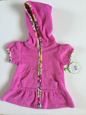 NWT Vera Bradley Baby Swimsuit Cover-Up girls 3 - 6M in Clementine 