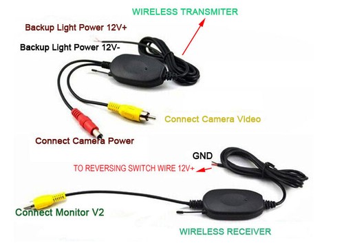 Car Rear View Kit Mini Wireless CCD Reversing Camera 170º+ 4.3" TFT LCD Monitor - Picture 10 of 12