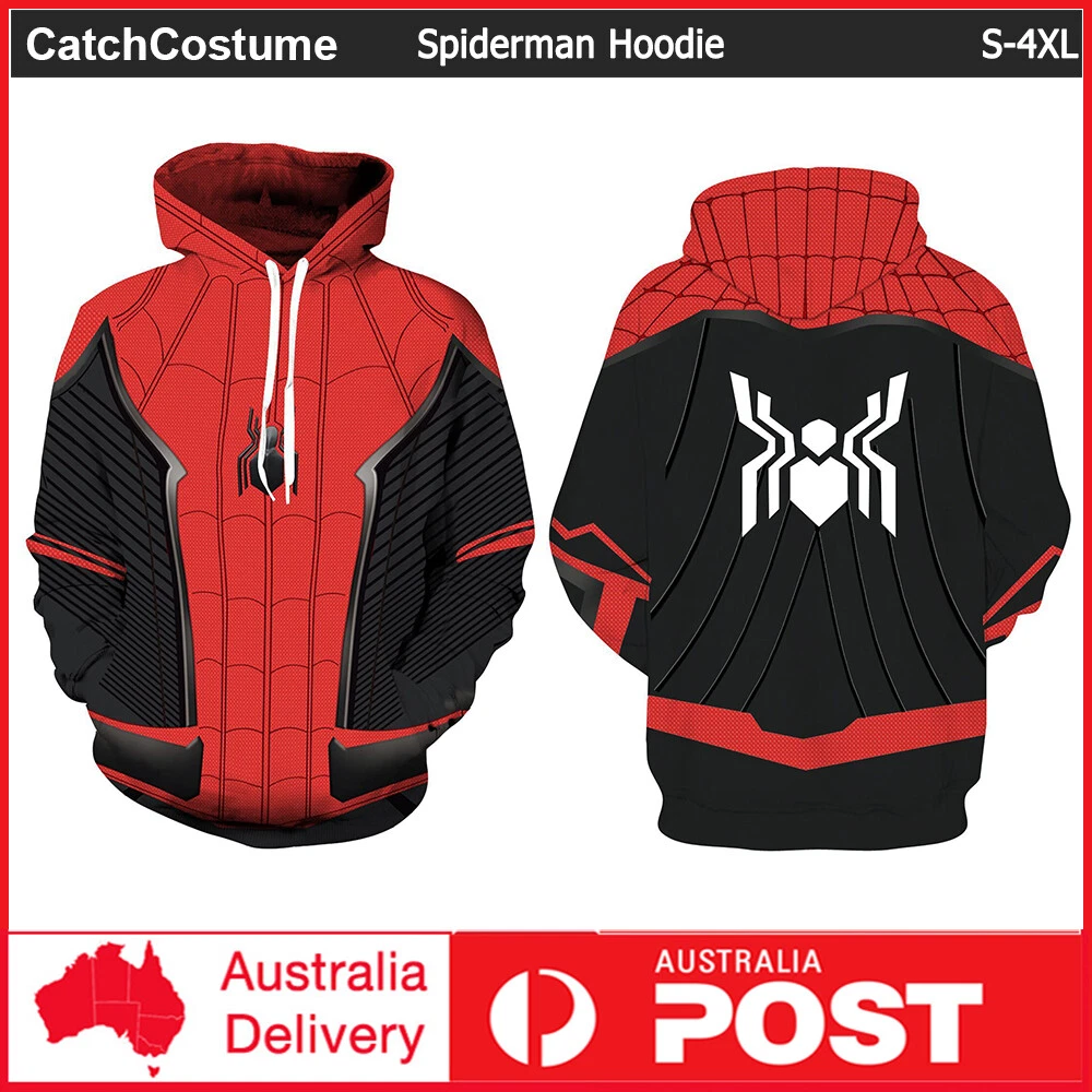 Spider Man Far From Home Hoodie Sweatshirt Spiderman Cosplay Costume Jacket Coat