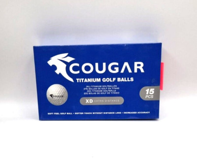 15 x COUGAR - TITANIUM GOLF BALLS XD - Soft Feel - Titanium Enriched Core G605