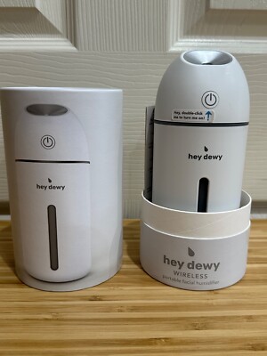 New Hey Dewy Wireless Portable Facial Humidifier in Pearl White ~ Open Box