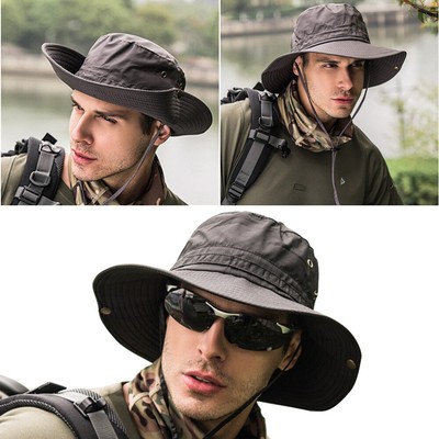  Faltbarer Fisherman Bucket Cap mit breiter Krempe Verstellbarer atmungsaktiver