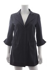Herno Cropped Sleeve Cotton-blend Jacket / Navy