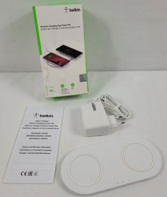 Belkin drahtloses BOOST CHARGE Qi-Ladegerät mit zwei Ladepads 10 W Weiß
