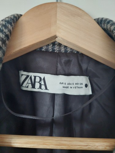 Zara Women’s Check Blazer Worn Once RRP £90 - Picture 3 of 5
