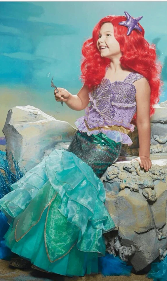 Fantasia de Halloween Chasing Fireflies Disney Deluxe Pequena Sereia Ariel tamanho 8 - Imagem 2 de 4